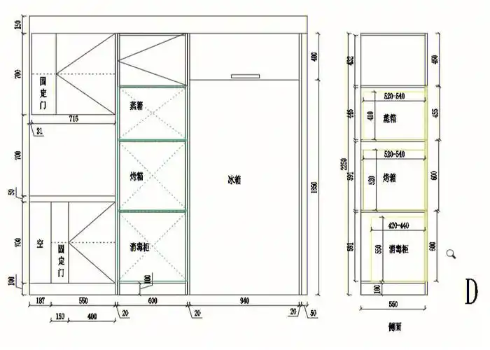代做橱柜三视图