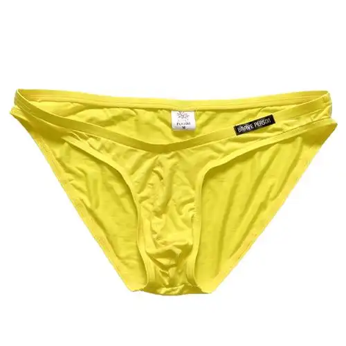 莫代尔无痕男士纯棉三角内裤夜店派对u凸显大细边比基尼三角短裤