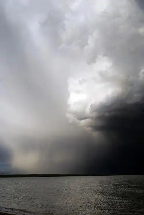 下雨的云的特写