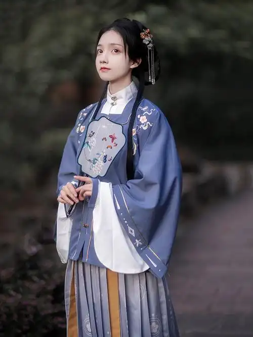 柒邑正品原创汉服女明制【锦兮】立领对襟方领半袖齐腰非古装春夏