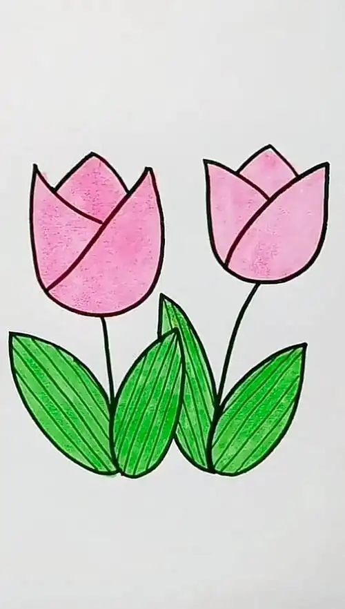 幼儿园小班简笔画小花