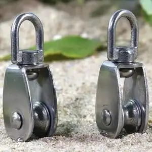 高栏货车篷布边布滑轮304不锈钢滑轮单滑轮u型滑轮吊环万向滑轮行