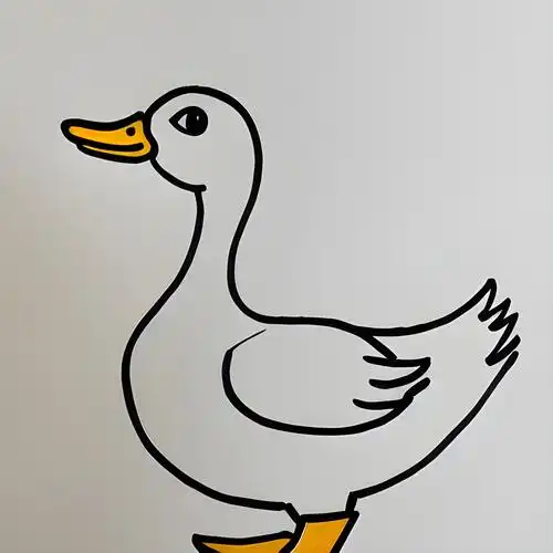 鸭的简笔画