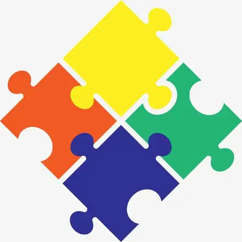 四色迷你风格拼图