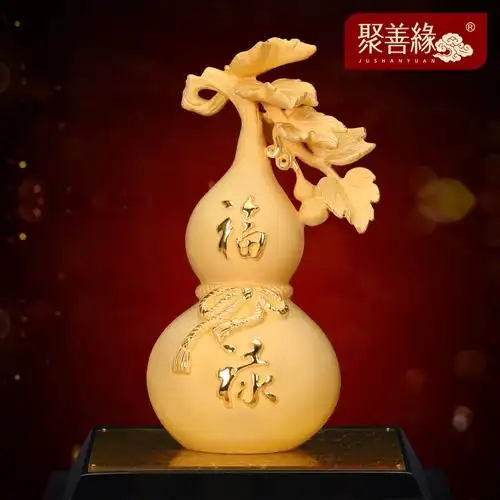 福禄发财葫芦摆件中式家居客厅玄关电视柜招财装饰品新房乔迁礼物