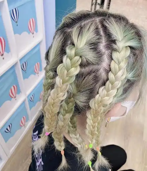 编发小辫子拳击辫可爱编发酷