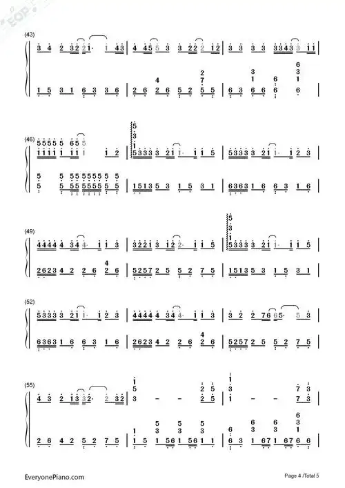 不浪漫罪名-王杰双手简谱预览4