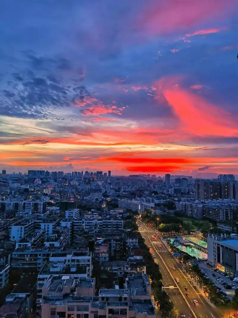 秋·火烧云 城市之最美晚霞  城市风景照欣赏