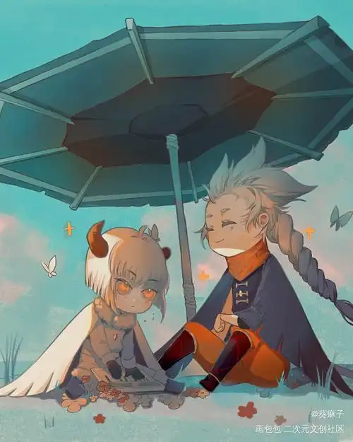 光遇龙骨q版绘画作品