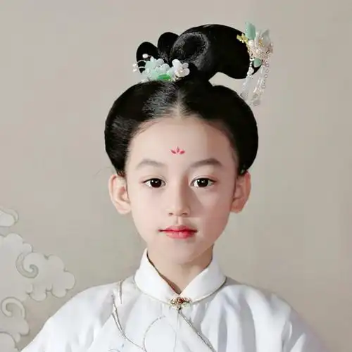 古装假发汉服搭配造型女童发包发髻宫廷小公主仙女垫发棒cos写真