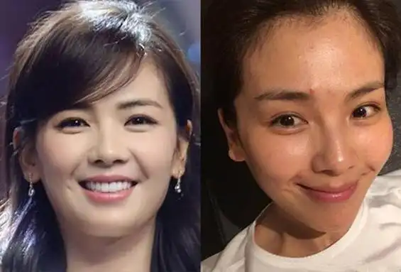 女明星卸妆后的对比照最后一位不忍直视