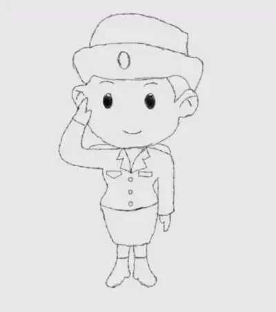 简笔画教程:教你画女警察警察是一种神圣的职业,为了保护我们的安全