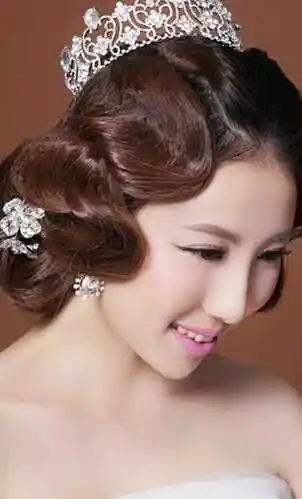 高贵,气质新娘发型盘发图片