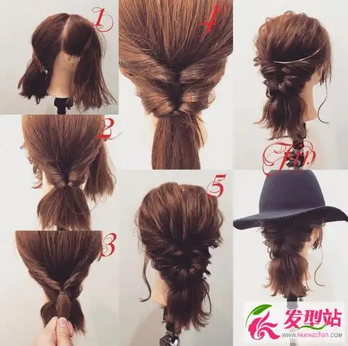 短发扎发教学视频波波头lob头扎发图解