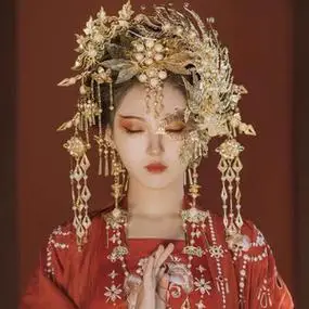 半面妆古装头饰古风