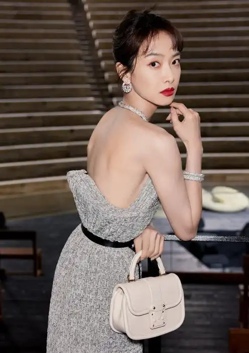 宋茜针织抹胸裙