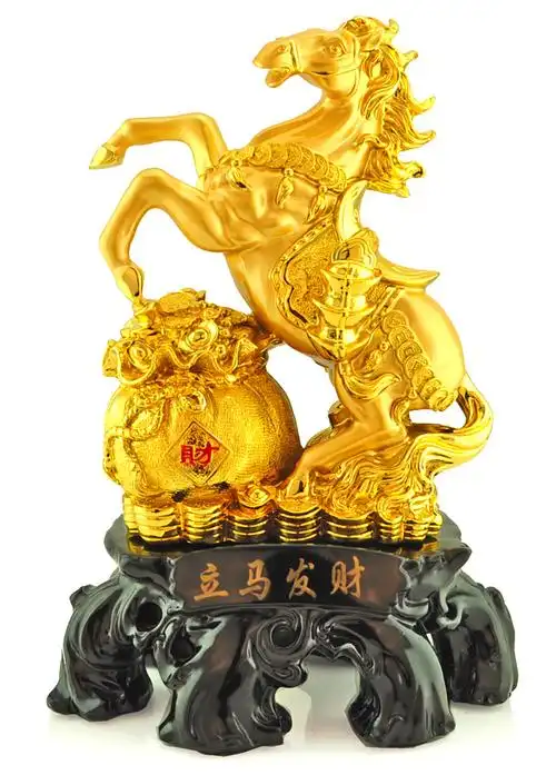 开光生肖马摆件大号立马发财马招财家居装饰品办公室摆设开业礼品