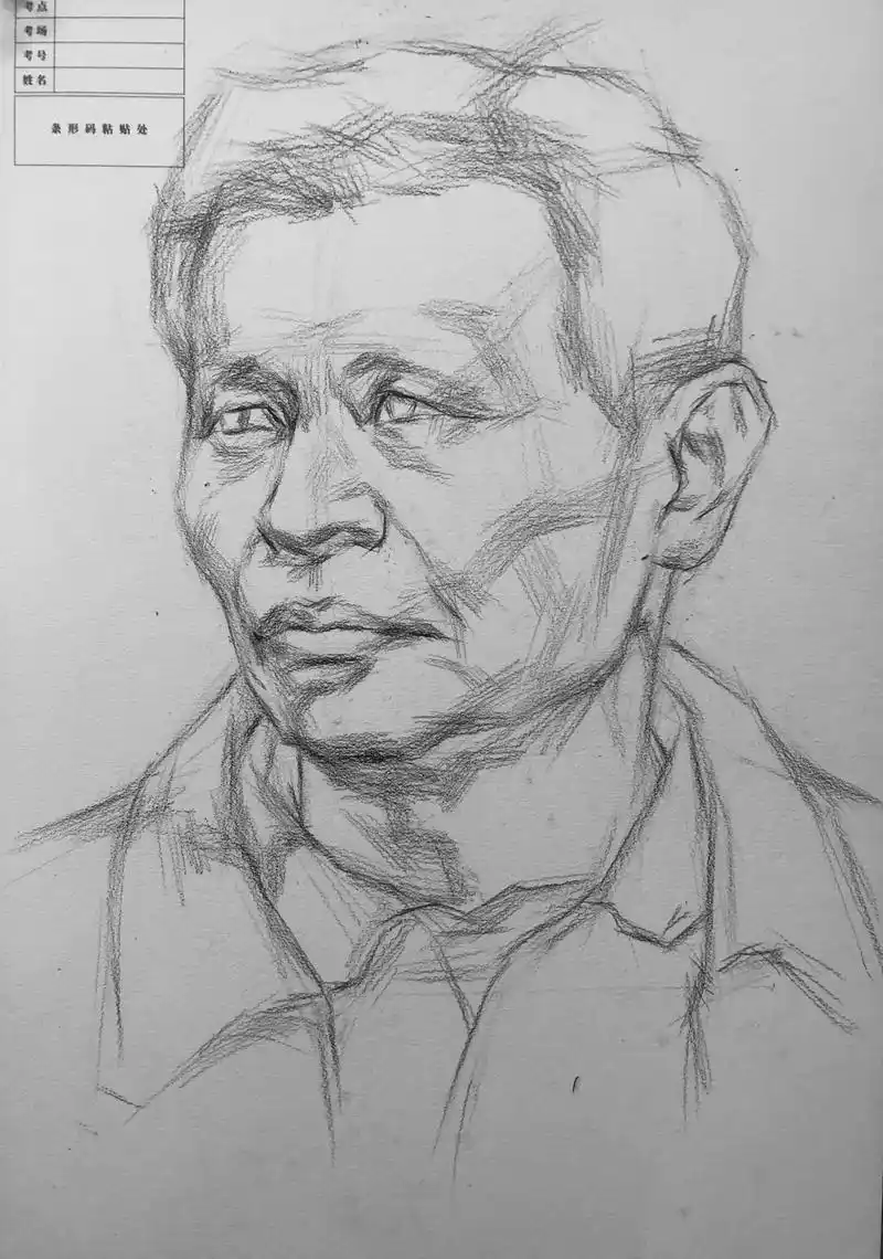 艺考集训 #人物肖像 #素描人物 - 抖音