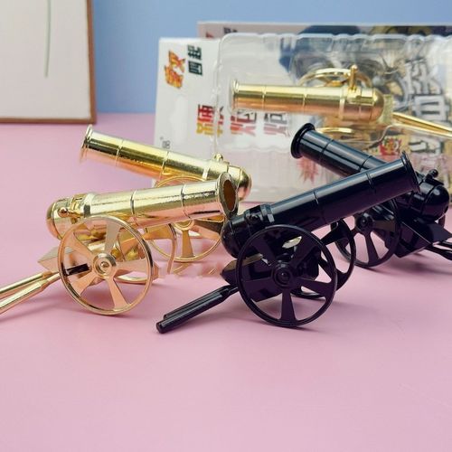 黄铜大炮铜炮摆件模型手工仿真炮迷你小钢炮古代大炮家庭玄关摆件