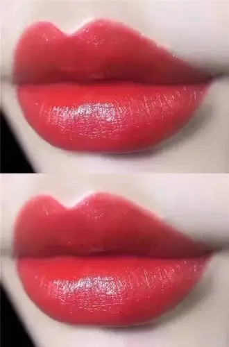 一支带一点橘调的红色,颜色相当的饱满,绝对不会荧光,很显白很显白,不