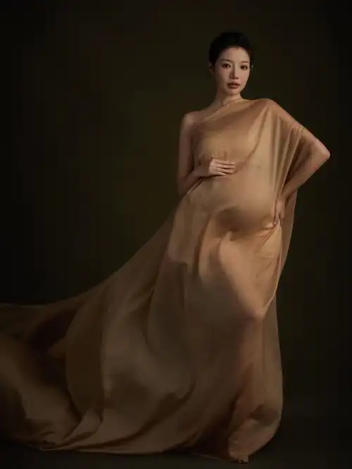 唯美飘纱油画孕照丨美的像是一幅画