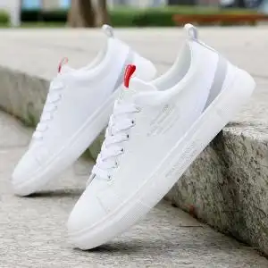 厚底小白鞋男透气韩版百搭真皮运动鞋2020新款拼色板鞋男潮流白鞋