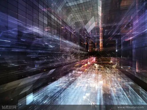 深邃立体科技光效背景高清图片