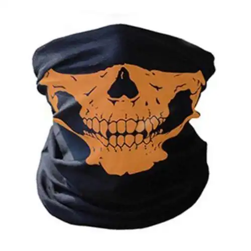 trendy skull printed men outdoor skiing bike bicy