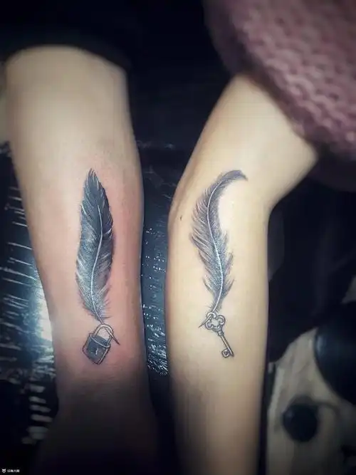 情侣图_纹身图案手稿图片_吴禹澎的纹身作品集