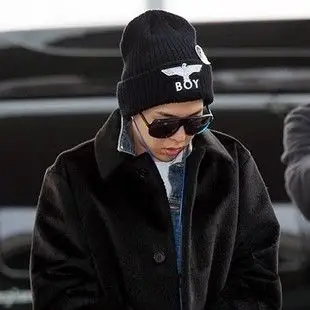帽子617 gd权志龙boy老鹰黑毛线帽针织帽帽子 2014秋冬新品bigbang