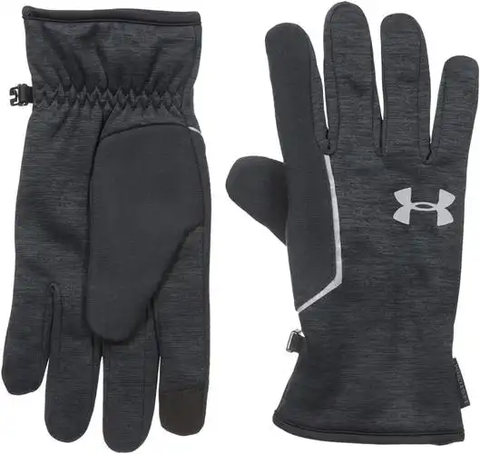 armour 羊毛手套 黑色 (001)/银质 小号/中号: 亚马逊中国: 运动户外