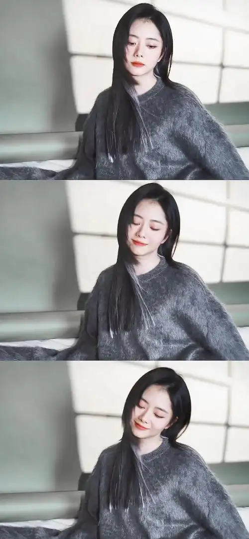 谭松韵三格拼接手机壁纸