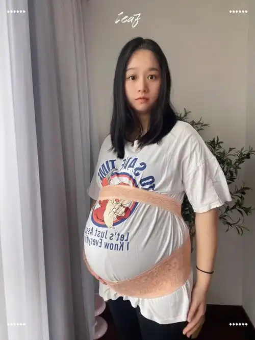 孕晚期双胎压力无法出行还好有托腹带