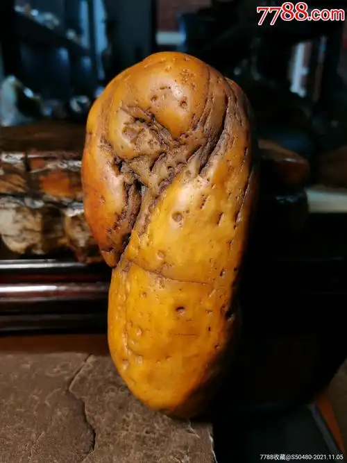 天然造型外皮颜色黄河石河洛系黄蜡石水冲造型原石河洛玉