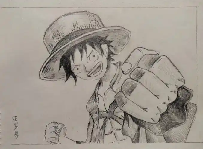 海贼王  #素描画  #绘画过程  #海贼王手绘  #动漫手绘  #路飞