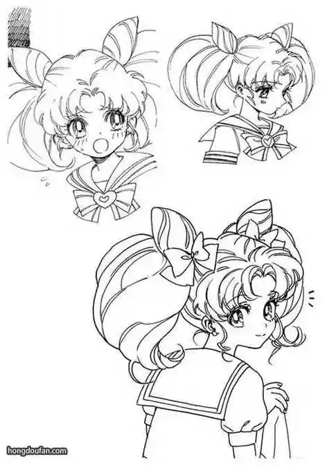 如何画美少女战士水冰月的女儿小小兔卡通简笔画-百度经验怎么画小