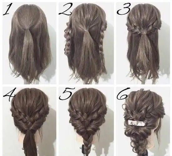 日系编发教程分享 这几款编发很简单长发中长发都可以 要注意的是编