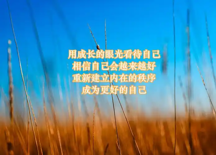 恰如其分的自尊重建内在的世界成为更好的自己