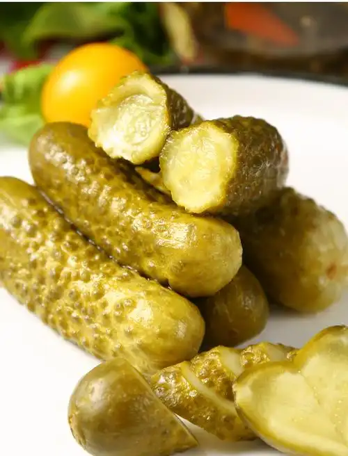 俄式酸黄瓜俄罗斯原装罐头小青瓜酱瓜咸菜配菜泡菜500g河马酸黄瓜偏酸