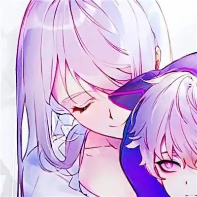 情侣头像一男一女动漫高清大图 天真的爱恋是默默的陪伴