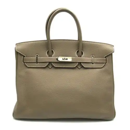中古hermes爱马仕女包birkin35铂金手提包brandoff通用款女包