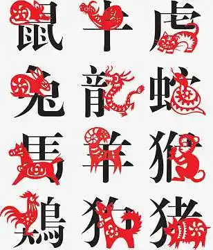 创意十二生肖素材_创意十二生肖图片元素-觅元素