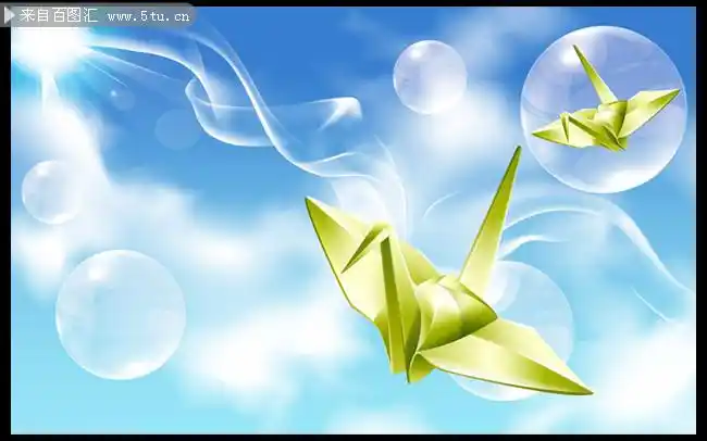 炫丽千纸鹤高清壁纸