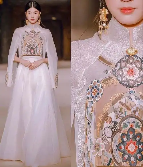 盖娅传说2019年春夏系列敦煌壁画融入高定礼服精致繁复的中国韵味67