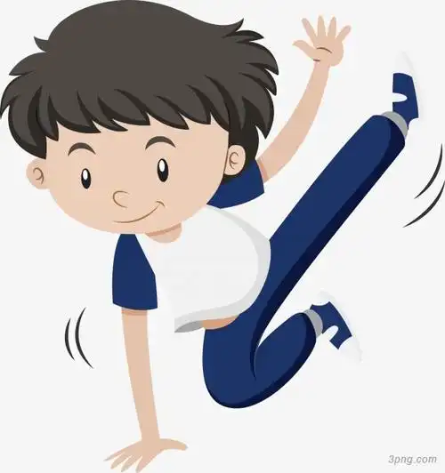 儿童节跳街舞的男孩