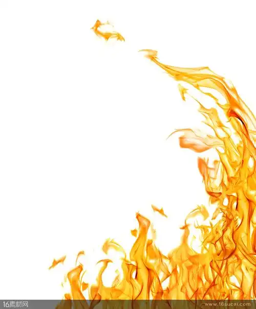 金黄色燃烧的火焰高清图片