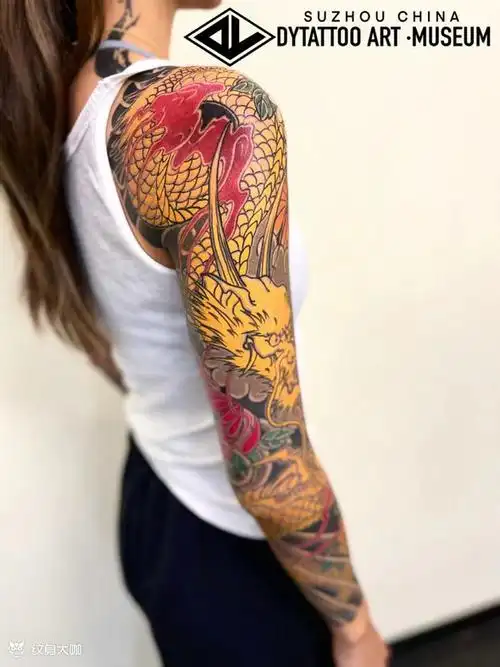 老传统手臂龙花臂龙