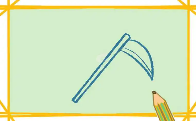 死神简笔画步骤死神简笔画作品彩色图片简笔画镰刀的画法酷知经验网