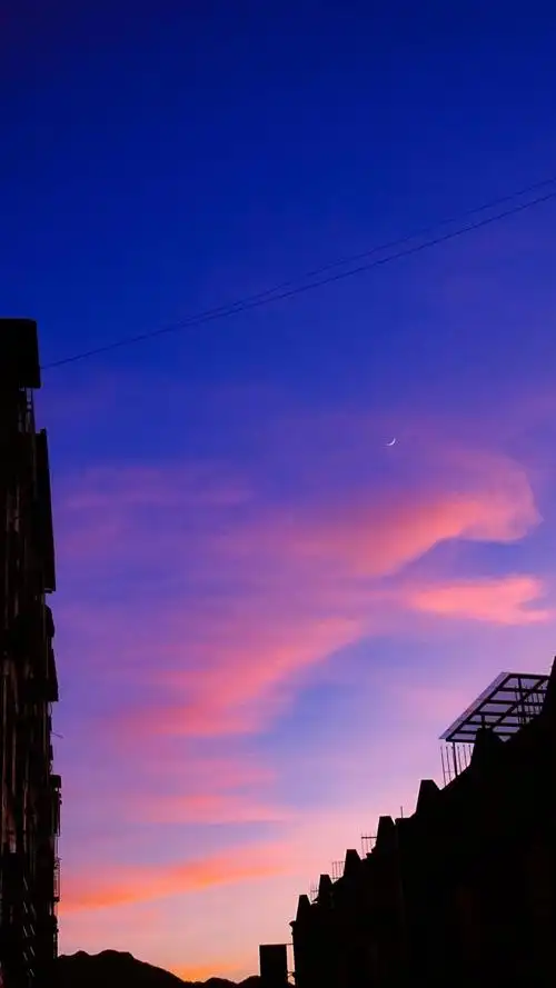 唯美傍晚晚霞风光,高清图片,手机壁纸