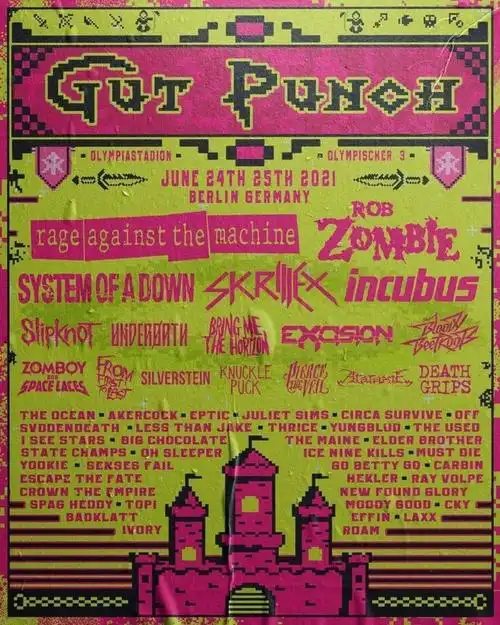 近日,gut punch音乐节官宣了一波嘉宾阵容.